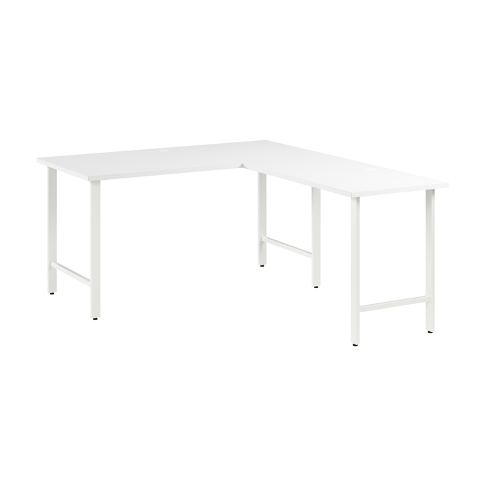 Hustle 60W x 30D L Shaped Computer Desk with Metal Legs