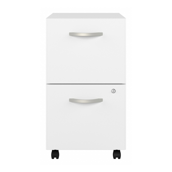 Hybrid 2 Drawer Mobile File Cabinet - Assembled
