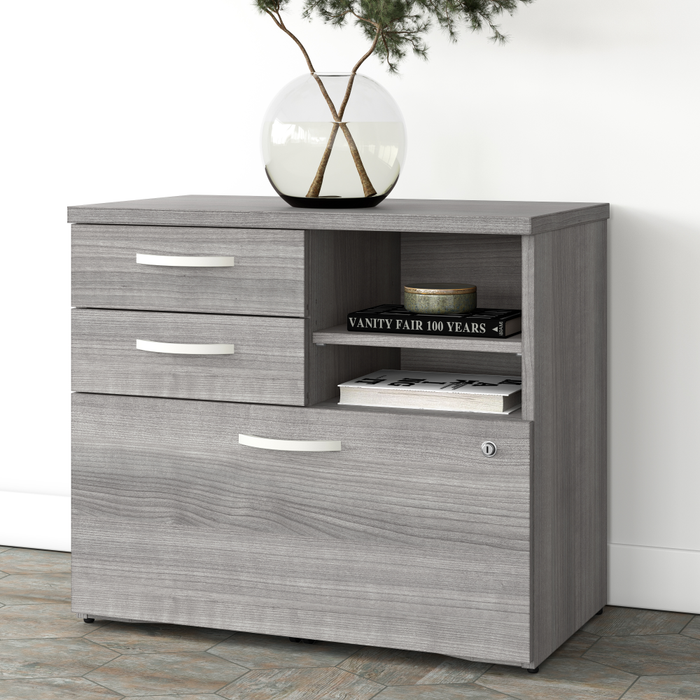Studio A Office Storage Cabinet with Drawers and Shelves