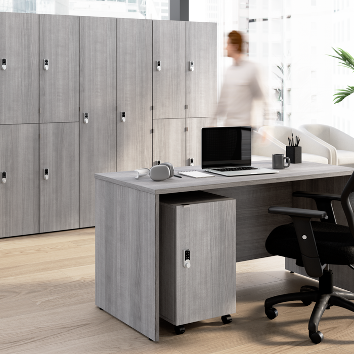 Assure Mobile File Cabinet with Drawer, Door, and Keypad Lock
