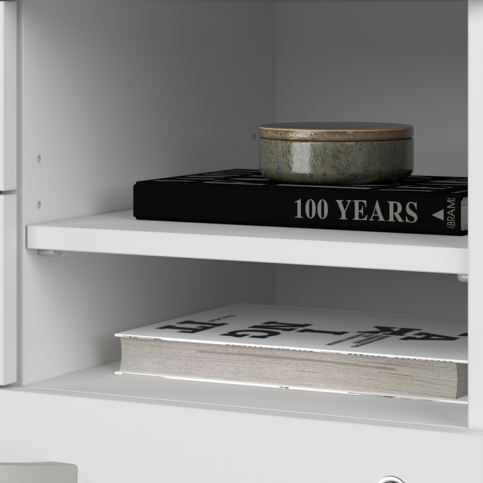 Studio C Office Storage Cabinet with Drawers and Shelves