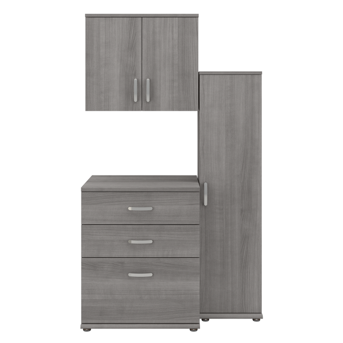 Universal 44W 3 Piece Modular Storage Set with Floor and Wall Cabinets