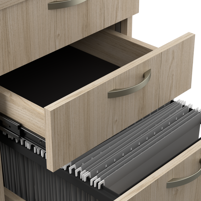 Easy Office 60W 2 Person Cubicle Desk with File Cabinets and 66H Panels