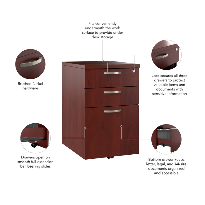 Office in an Hour 3 Drawer Mobile File Cabinet