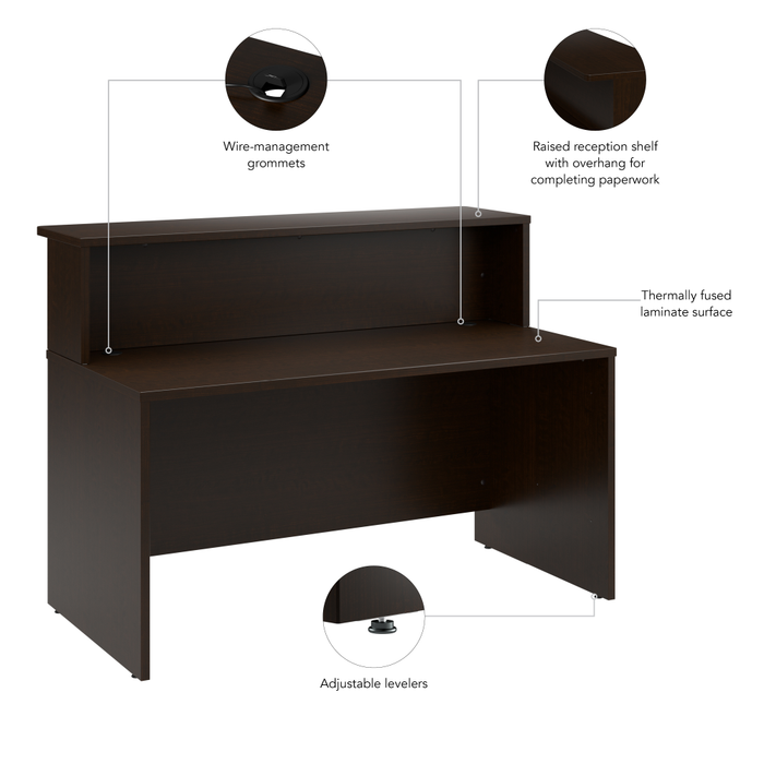 Arrive 60W x 30D Reception Desk with Shelf