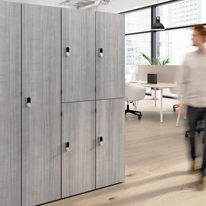 Assure Two Tier 4 Door Storage Lockers with Keypad Locks