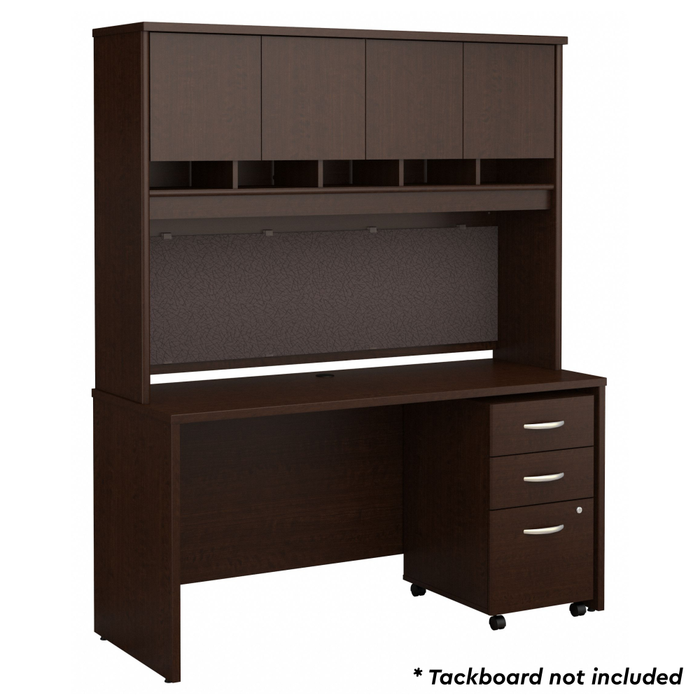 Series C 60W x 24D Office Desk with Hutch and Mobile File Cabinet