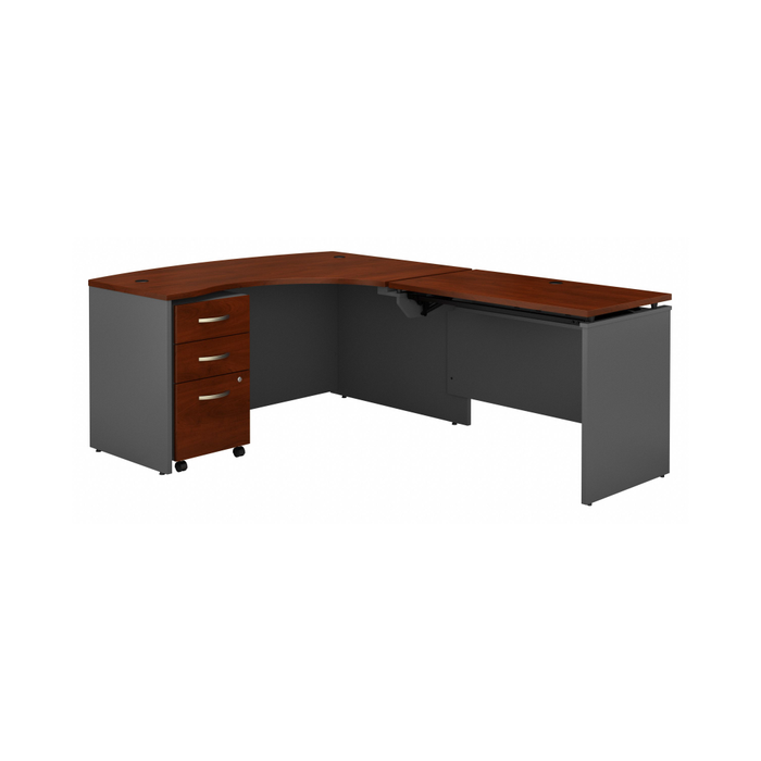 Series C 60W x 43D Right Hand 3 Position Sit to Stand L Shaped Desk with Mobile File Cabinet