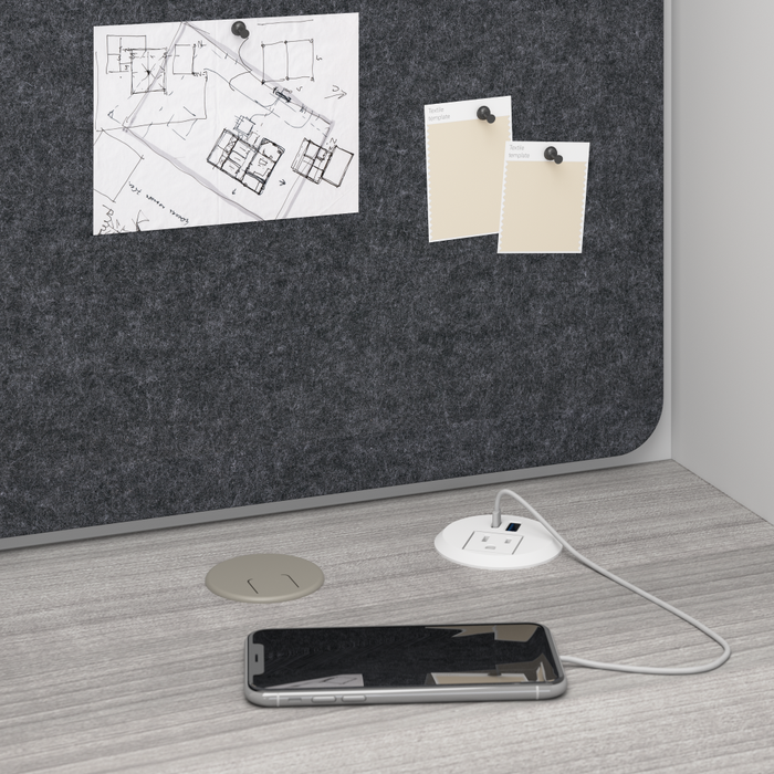 Hustle 48-inch 2 Person Office Cubicles with Locking Storage and Large Tackboards
