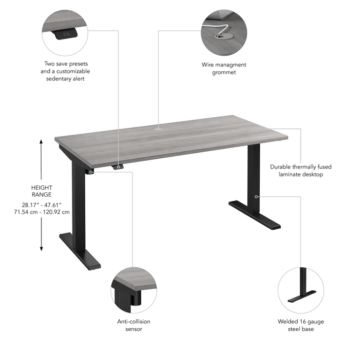Move 40 Series 60W x 30D Electric Height Adjustable Standing Desk