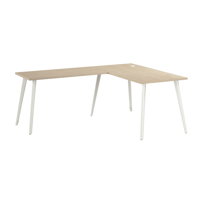 Vista 60W x 30D L Shaped Desk with Splayed Metal Legs