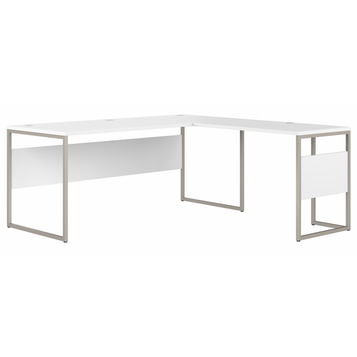 Hybrid 72W x 30D L Shaped Table Desk with Metal Legs