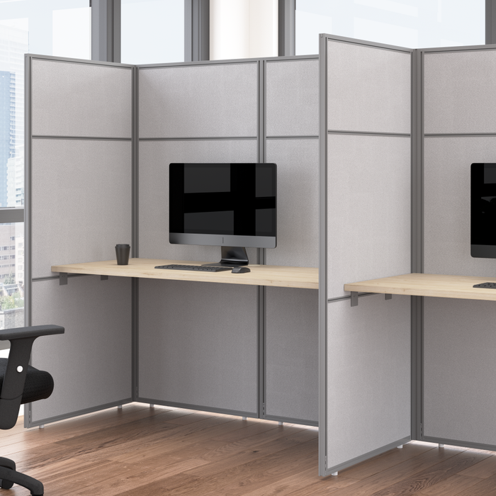 Easy Office 60W Cubicle Desk Workstation with 66H Closed Panels
