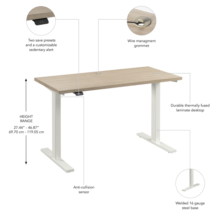 Move 60 Series 48W x 24D Electric Height Adjustable Standing Desk