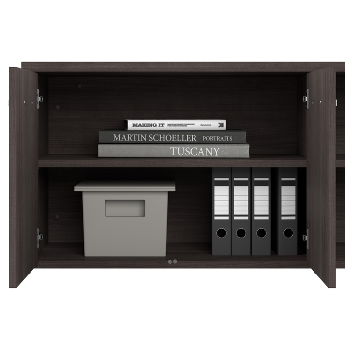 Studio A Low Storage Cabinet with Doors and Shelves