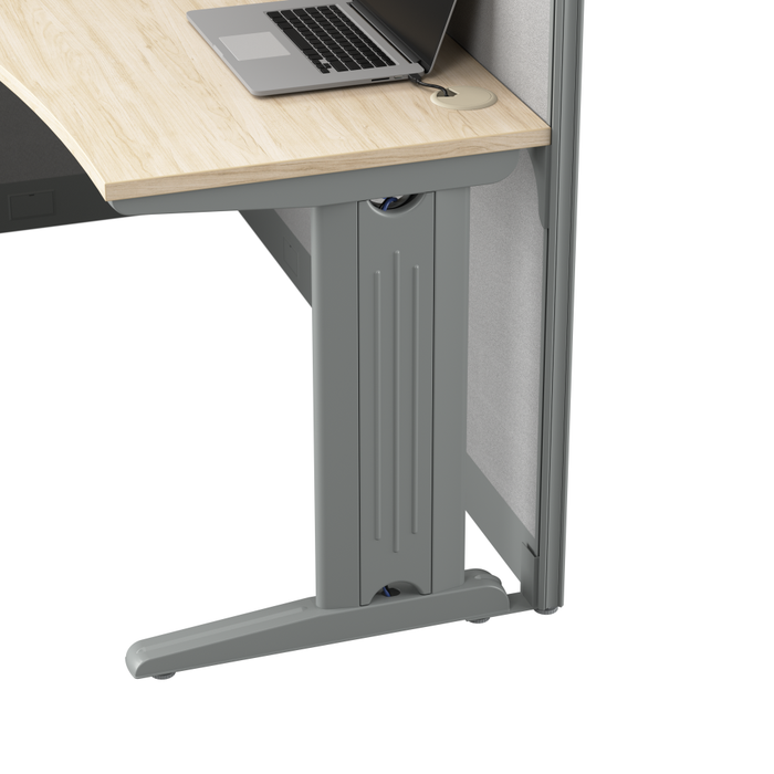 Office in an Hour 65-inch L Shaped Cubicle Desk
