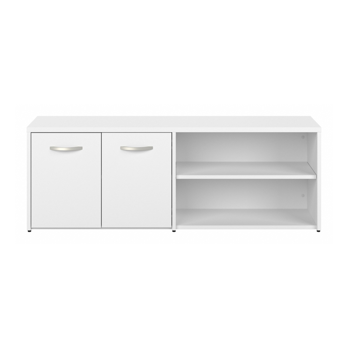 Studio C Low Storage Cabinet with Doors and Shelves