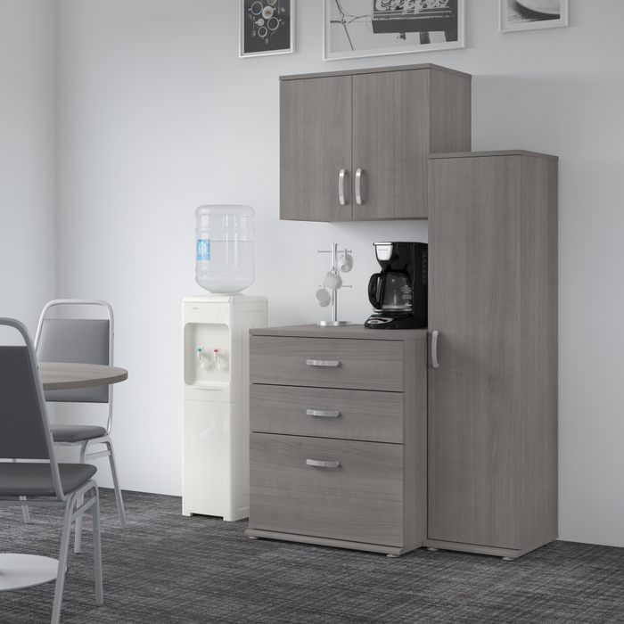 Universal 44W 3 Piece Modular Storage Set with Floor and Wall Cabinets