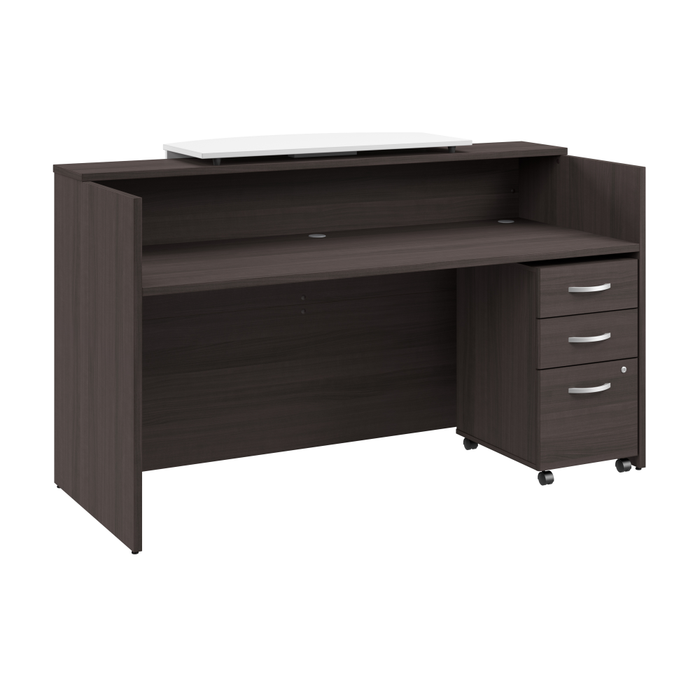 Arrive 72W x 30D Reception Desk with Counter and Mobile File Cabinet