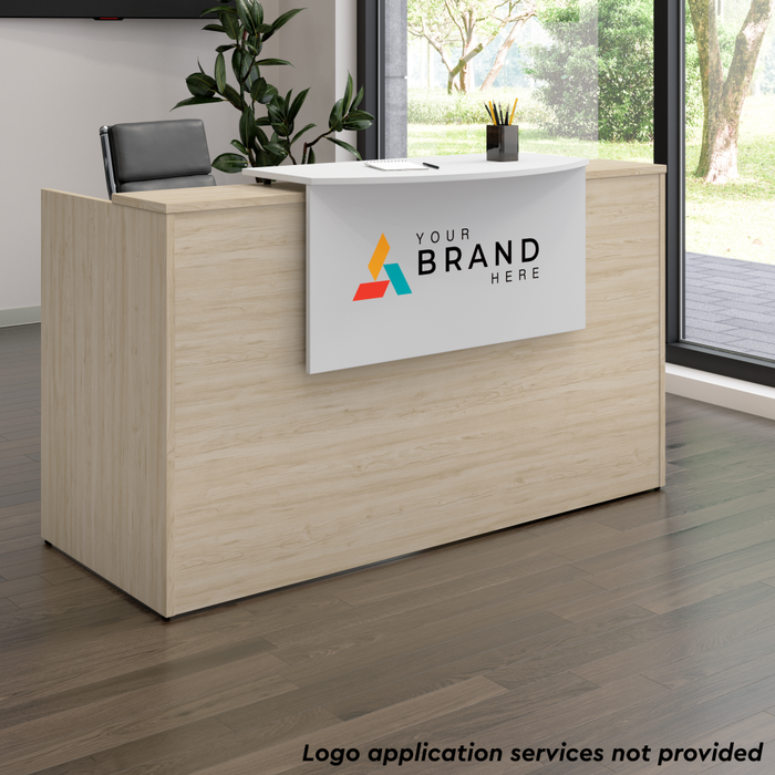 Arrive 72W x 30D Reception Desk with Counter and Mobile File Cabinet