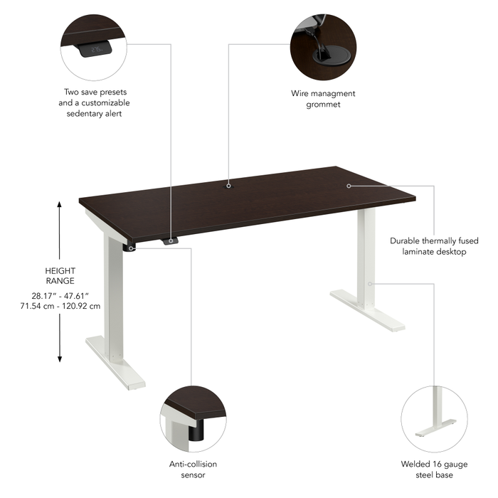 Move 40 Series 60W x 30D Electric Height Adjustable Standing Desk