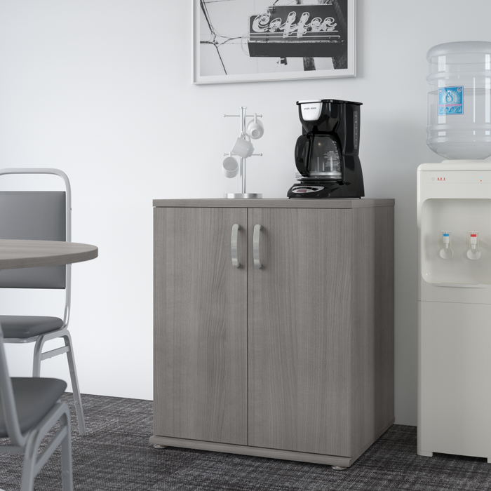 Universal Floor Storage Cabinet with Doors and Shelves