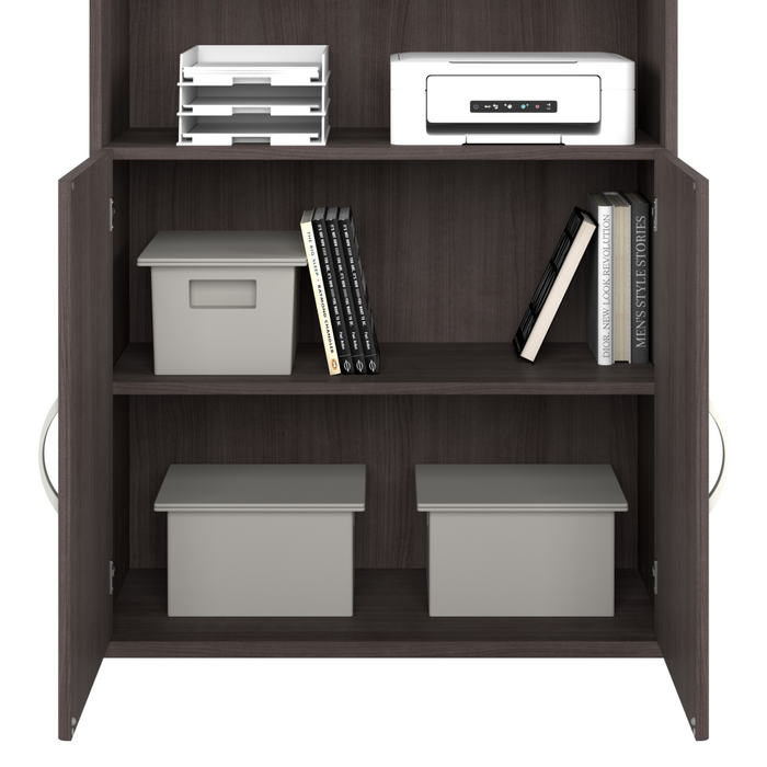 Studio C Tall 5 Shelf Bookcase with Doors