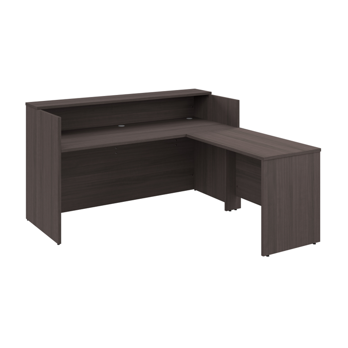 Arrive 72W x 72D L Shaped Reception Desk with Shelf