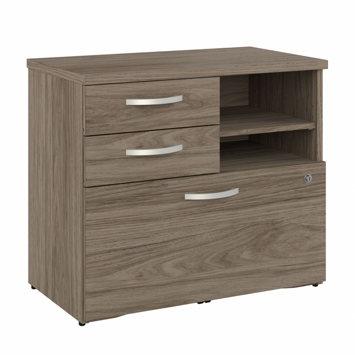 Hybrid Office Storage Cabinet with Drawers and Shelves