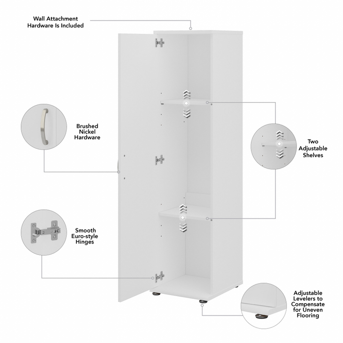 Universal Tall Narrow Storage Cabinet with Door and Shelves