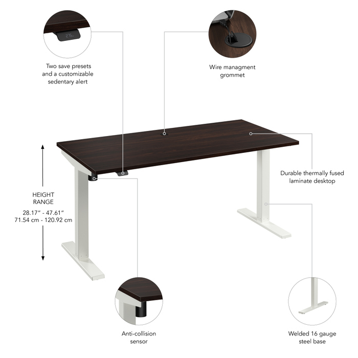 Move 40 Series 60W x 30D Electric Height Adjustable Standing Desk