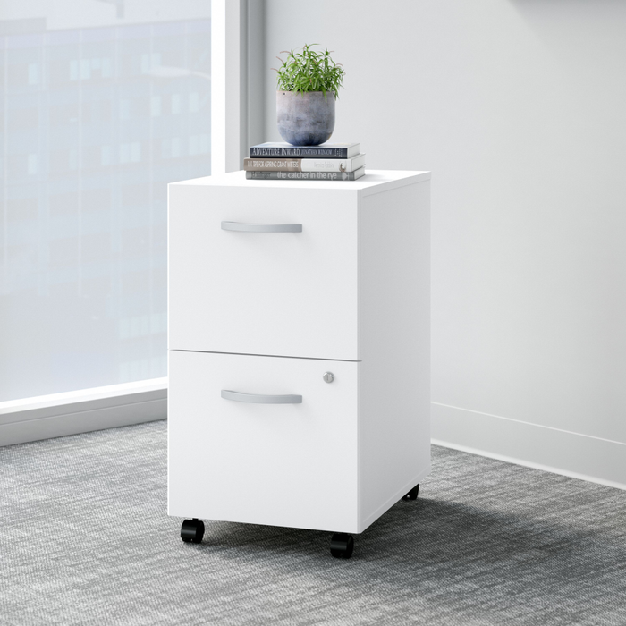 Easy Office 2 Drawer Mobile File Cabinet - Assembled