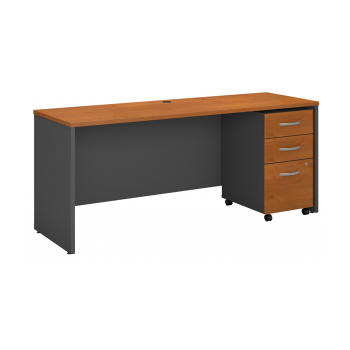 Series C 72W x 24D Office Desk with Mobile File Cabinet