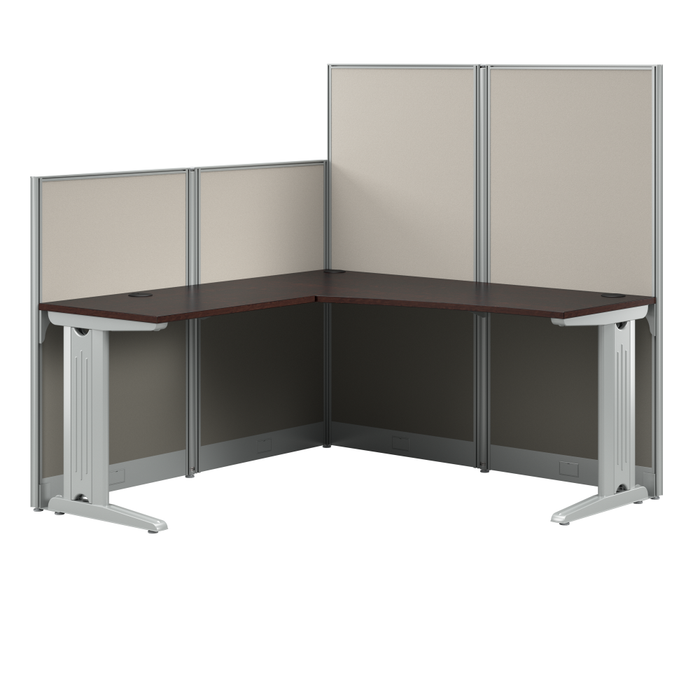 Office in an Hour 65-inch L Shaped Cubicle Desk