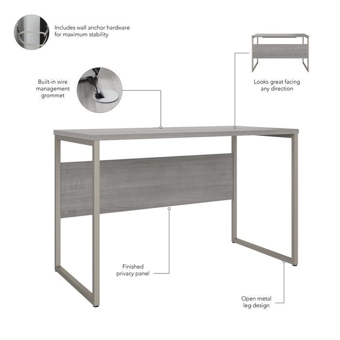 Hybrid 48W x 24D Computer Table Desk with Metal Legs
