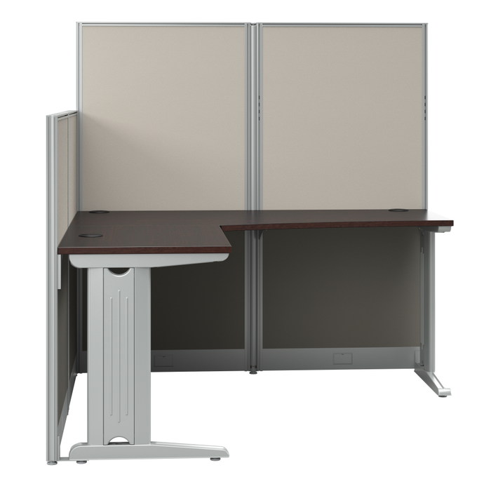 Office in an Hour 65-inch L Shaped Cubicle Desk