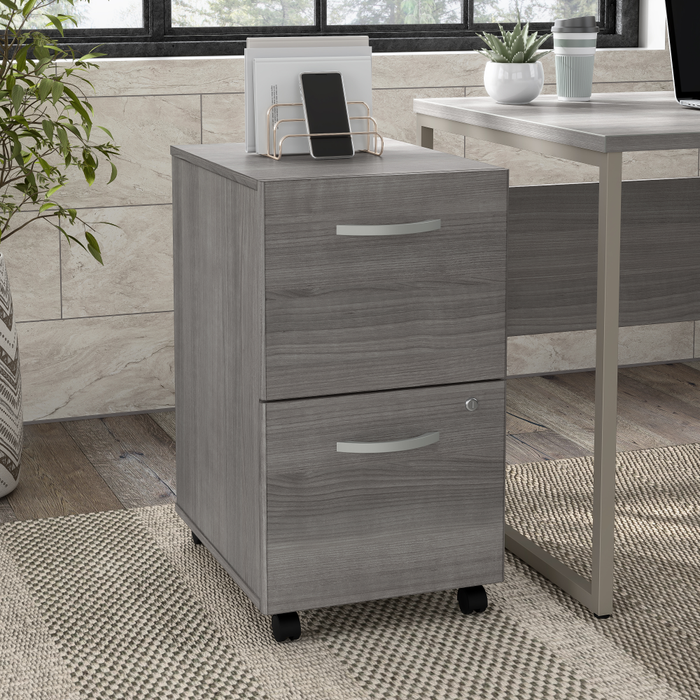 Hybrid 2 Drawer Mobile File Cabinet - Assembled