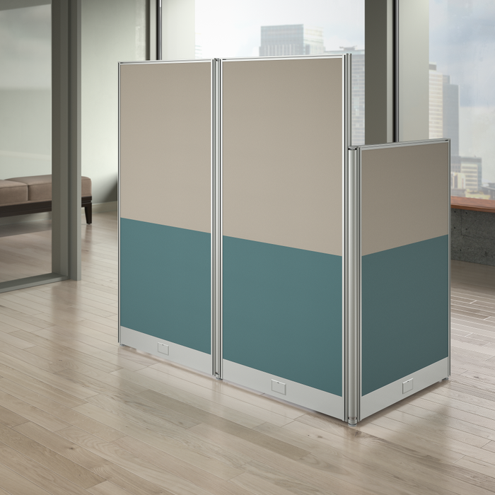 Office in an Hour 65W x 33D Straight Cubicle Desk
