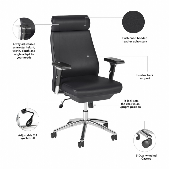 Metropolis High Back Leather Executive Office Chair