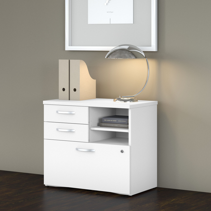 Studio C Office Storage Cabinet with Drawers and Shelves