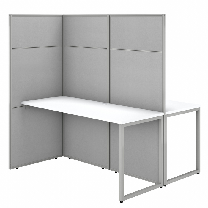 Easy Office 60W 2 Person Cubicle Desk Workstation with 66H Panels