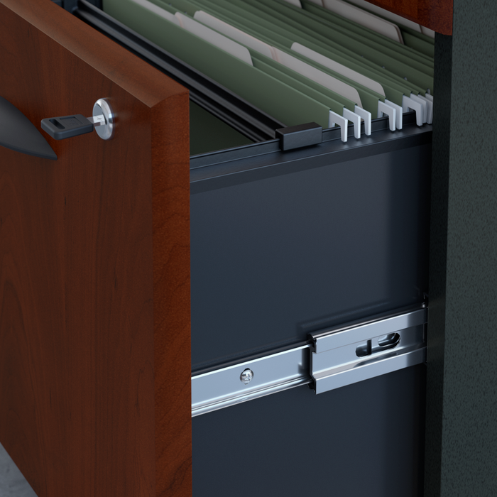 Series A 84W x 84D Corner Desk with Mobile File Cabinet