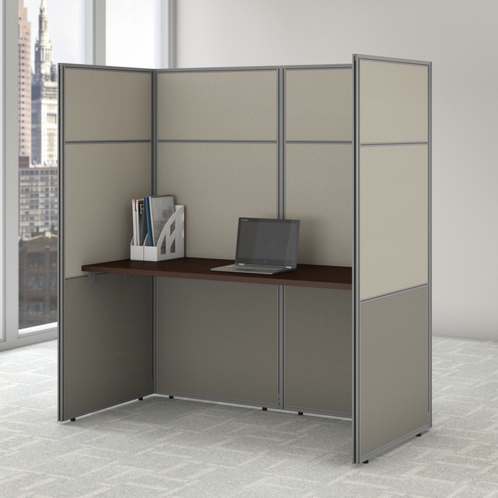 Easy Office 60W Cubicle Desk Workstation with 66H Closed Panels