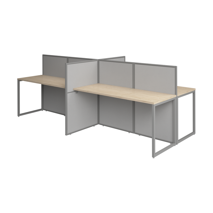 Easy Office 60W 4 Person Cubicle Desk Workstation with 45H Panels
