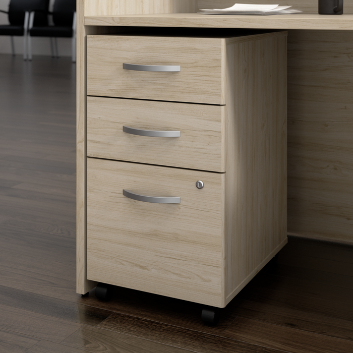 Arrive 3 Drawer Mobile File Cabinet - Assembled