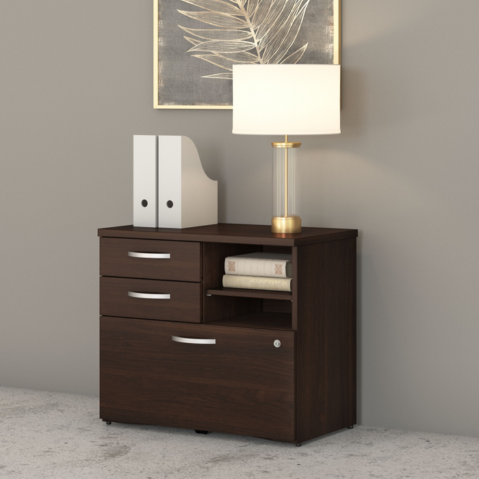 Studio C Office Storage Cabinet with Drawers and Shelves