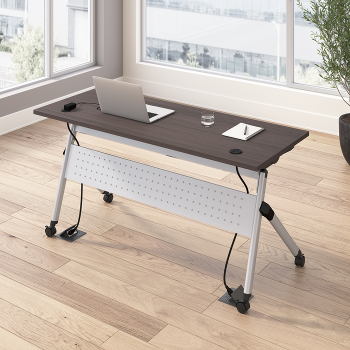 Envision 60W Folding Training Table with Powered Grommets