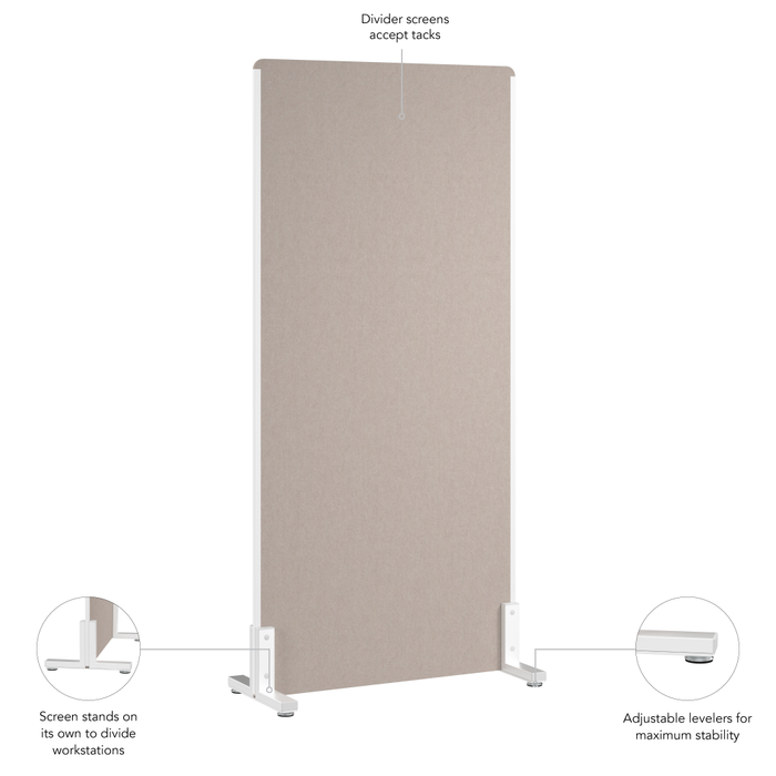 34W x 72H Freestanding Privacy Screen
