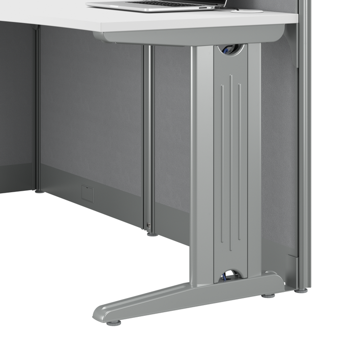 Office in an Hour 65-inch L Shaped Cubicle Desk