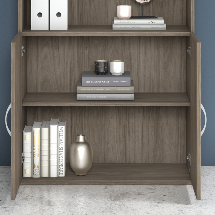 Studio C Tall 5 Shelf Bookcase with Doors